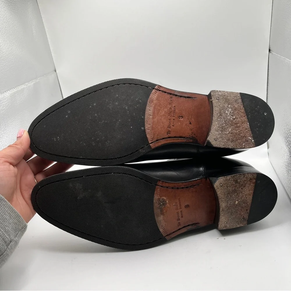 TO BOOT NEW YORK EUC Myles Chelsea Boot (Men) size 8 EUC black leather